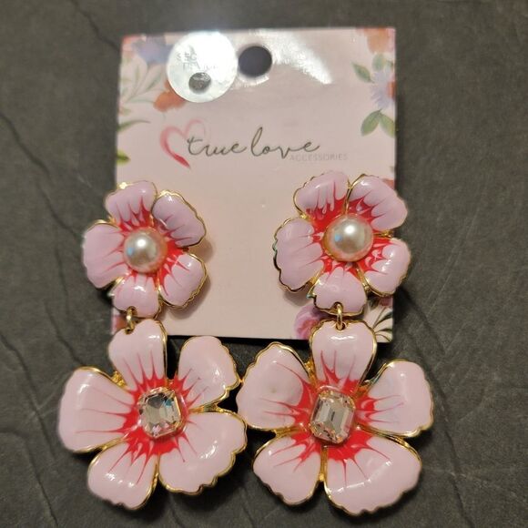 BRAND NEW TRUE LOVE CHERRY'S BLOSSOM DROP EARRINGS - Picture 3 of 10